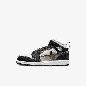 Boys' Nike Air Jordan 1 Mid Lifestyle Shoes Black / Turquoise / Red / Dark | ASTXQRK-93