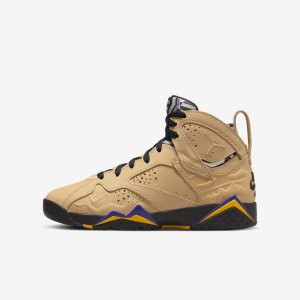 Boys' Nike Air Jordan 7 Retro SE Basketball Shoes Brown / Black | BKJEWRV-74