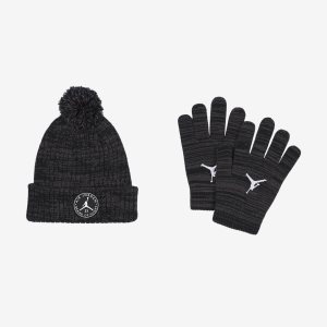 Boys' Nike Air Jordan Beanie Black | NGBLMVC-65