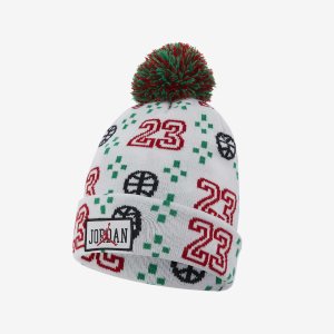 Boys' Nike Air Jordan Beanie White | DICVBWR-41