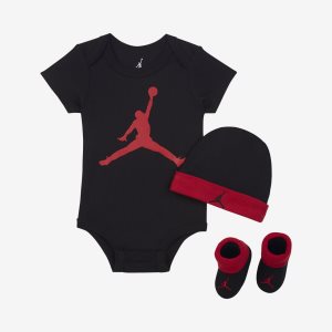 Boys' Nike Air Jordan Jumpman Bodysuit Black / Red | QOIAVXB-27