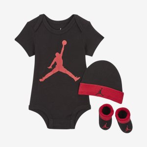Boys' Nike Air Jordan Jumpman Bodysuit Black / Red | XBYMKCZ-52