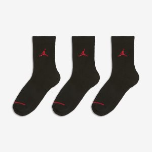 Boys' Nike Air Jordan Jumpman Socks Black | TQSXICO-10
