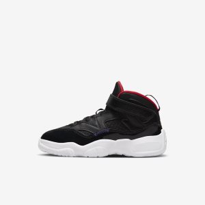 Boys' Nike Air Jordan Jumpman Trey Two Lifestyle Shoes White / Red / Platinum / Navy | WDZCRVO-56