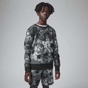 Boys' Nike Air Jordan Long Sleeve Black | RKSXHBD-95