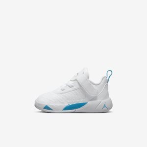 Boys' Nike Air Jordan Luka 1 Basketball Shoes White / Turquoise / Light Red / Metal Silver | GORKIAZ-84