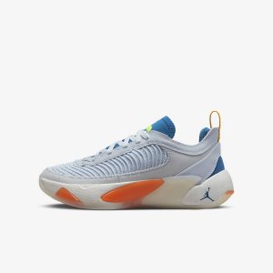 Boys' Nike Air Jordan Luka 1 Next Nature Basketball Shoes Grey / Dark Blue | TEVWDOM-43