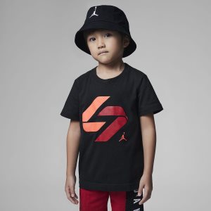 Boys' Nike Air Jordan Luka Nitro T Shirts Black | IFLWARJ-14