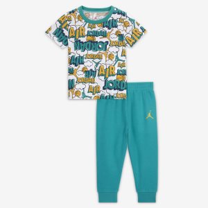Boys' Nike Air Jordan One Piece & Sets Turquoise | GDBXIRA-37
