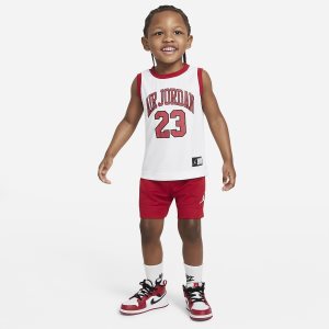 Boys' Nike Air Jordan Shorts Black / Red | HQNWCFI-03