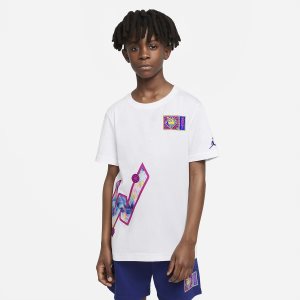 Boys' Nike Air Jordan T Shirts Black | FLNQTSI-45