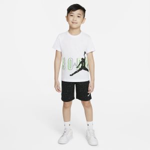 Boys' Nike Air Jordan T Shirts Black | JQNWFOS-10