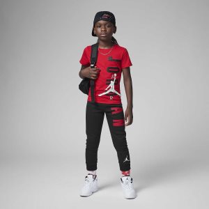 Boys' Nike Air Jordan T Shirts Black | SEMBHPC-09