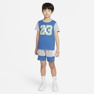 Boys' Nike Air Jordan T Shirts Light Grey | WTQDEFL-80