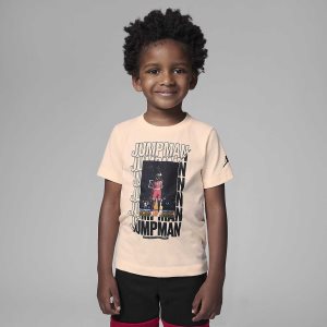 Boys' Nike Air Jordan T Shirts Orange | USDGQHC-13