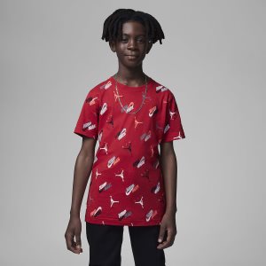 Boys' Nike Air Jordan T Shirts Red | FCUKEQL-42