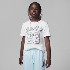 Boys' Nike Air Jordan T Shirts White | JALZEGQ-47