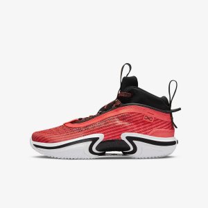 Boys' Nike Air Jordan XXXVI Basketball Shoes Black / Pink / Purple / Orange | LVOPZYR-84