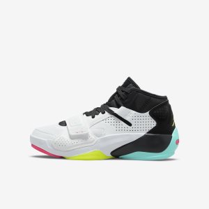 Boys' Nike Air Jordan Zion 2 Basketball Shoes Blue / Deep Royal Blue / Pink | JGDVNOY-62