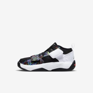Boys' Nike Air Jordan Zion 2 Basketball Shoes Black / Green / Light Red / White | NKTUEYL-13