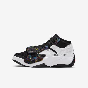 Boys' Nike Air Jordan Zion 2 Basketball Shoes Black / Green / Light Red / White | OVDBXIW-49