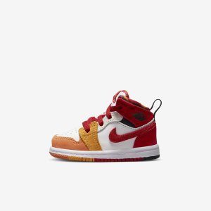 Girls' Nike Air Jordan 1 Mid SE Lifestyle Shoes Black / Gold | ICLKTAY-09
