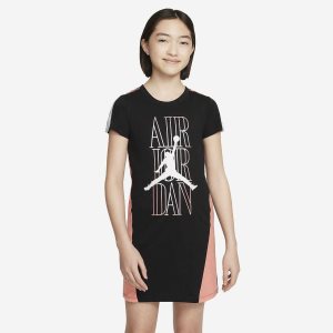 Girls' Nike Air Jordan Dress Black | JZCOQVR-35