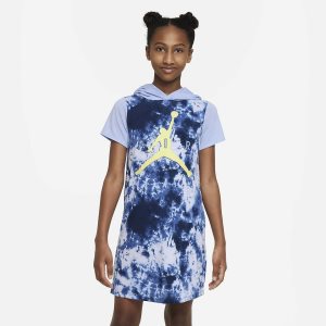 Girls' Nike Air Jordan Dress Dark Blue | GPORUYI-52