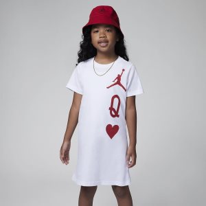 Girls' Nike Air Jordan Dress White | PVRDWLB-48
