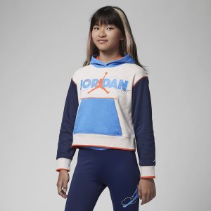 Girls' Nike Air Jordan Hoodie White | HSLMJWZ-74