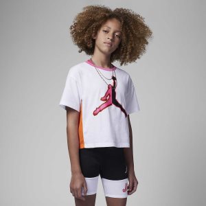 Girls' Nike Air Jordan Jersey White | QFRWYOM-89