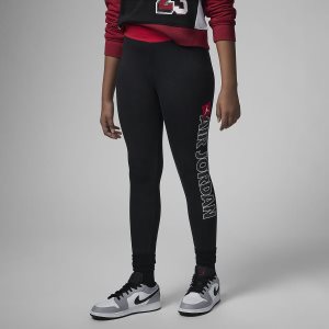 Girls' Nike Air Jordan Leggings Black | EHSWGMN-08