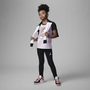 Girls' Nike Air Jordan Leggings Black | XEZMTND-12