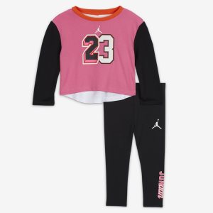 Girls' Nike Air Jordan Leggings Black | ZHIWYKG-42