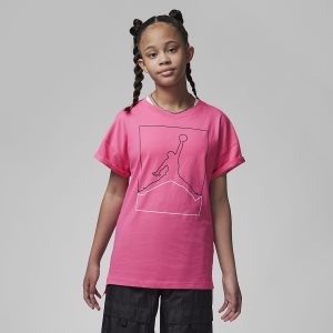 Girls' Nike Air Jordan Light Flight T Shirts Pink | QTACHPM-45