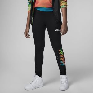 Girls' Nike Air Jordan MVP Leggings Black | RNYJPAU-95