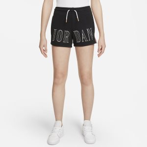 Girls' Nike Air Jordan Shorts Black | FNDBMGL-70