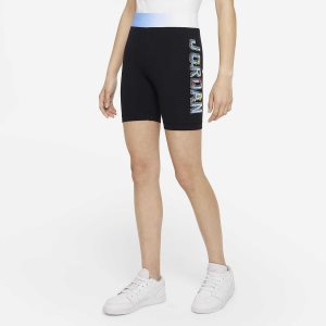 Girls' Nike Air Jordan Shorts Black | JPQZMOS-82