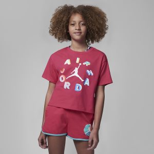 Girls' Nike Air Jordan T Shirts Pink | OZMRLTV-78