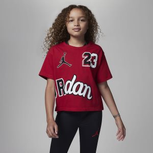 Girls' Nike Air Jordan T Shirts Red | WRQVHEG-85