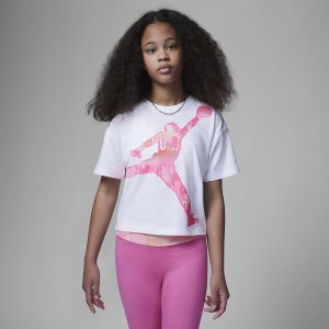 Girls' Nike Air Jordan T Shirts White | ZJHOIYS-12