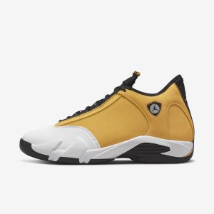 Men's Nike Air Jordan 14 Retro Lifestyle Shoes White / Black | SWYOMPQ-09