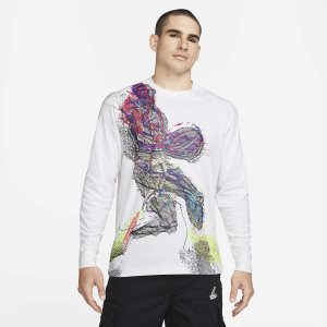 Men's Nike Air Jordan 23 Engineered '85 Long Sleeve White | HXMPGAY-02