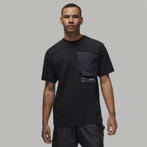 Men's Nike Air Jordan 23 Engineered T Shirts Black / Black | EOGSCRJ-07