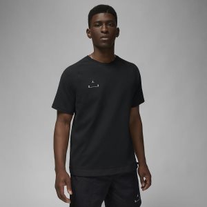 Men's Nike Air Jordan 23 Engineered T Shirts Black / White | SOEKYFM-58