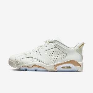 Men's Nike Air Jordan 6 Retro Low Lifestyle Shoes Metal Gold | IRYVFLW-91