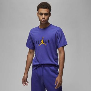 Men's Nike Air Jordan Air T Shirts Dark Grey / Black / White | JLYCWAX-98