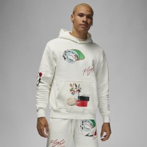 Men's Nike Air Jordan Artist Series by Jacob Rochester Hoodie Black / Red | OEYNHRB-96