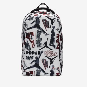 Men's Nike Air Jordan Backpacks White | MTCWNVF-03