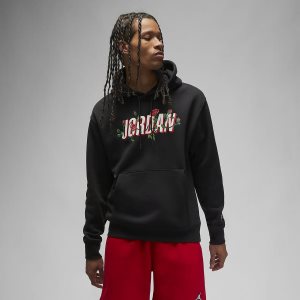 Men's Nike Air Jordan Brand Sorry Hoodie Black | BAZSUIF-12